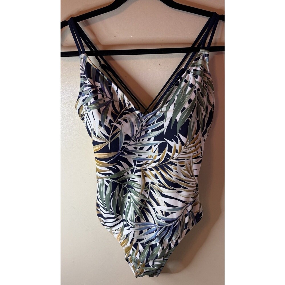 Hurley One Piece Swimsuit Womens XLarge Tropical Floral Bathing Suit Strappy - Picture 2 of 10